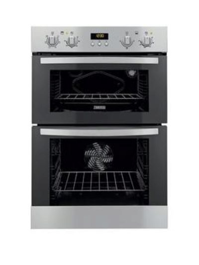 Zanussi Zod35511Dx 60Cm Built-In Double Electric Oven - Stainless Steel